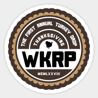 WKRP Turkey Drop Sticker